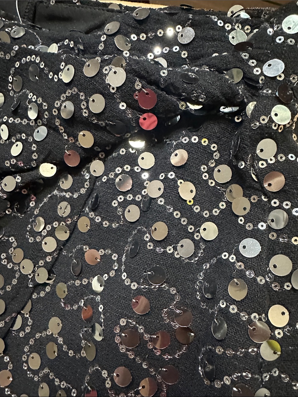 Emerson Lang Black Sequin Mini Skirt/Skort -Small - Picture 11 of 13